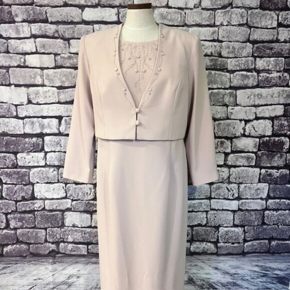 Karen Miller Pale Pink Jacket & Matching Dress Size 14